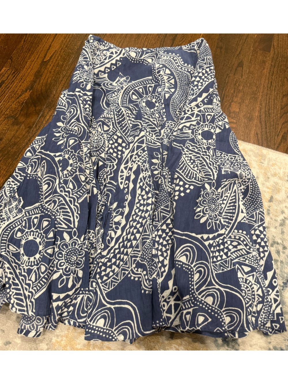 Chicos Blue & White Skirt Size 2